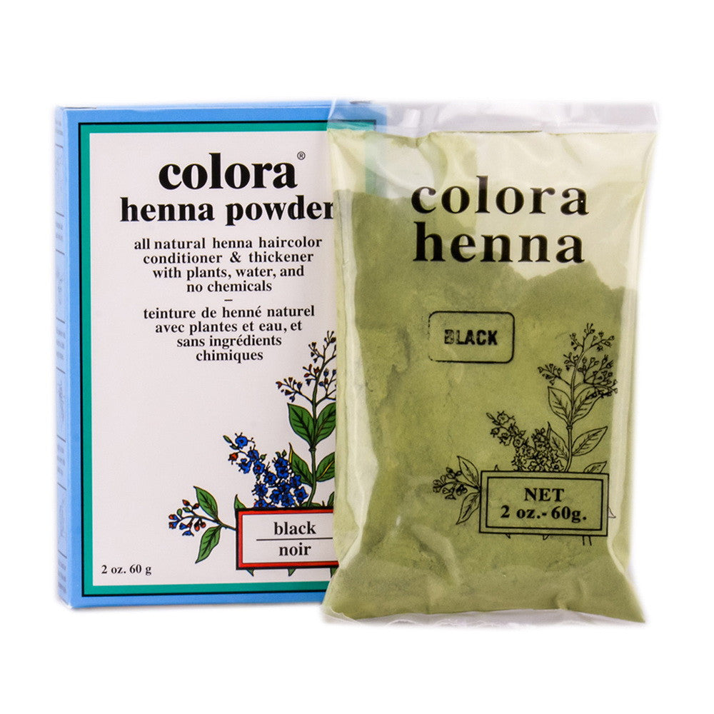 Colora Henna Powder Natural Organic Haircolor, Black, 2 oz